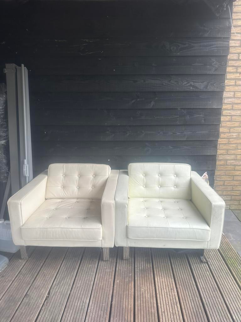 2 fauteuils gratis ophalen, Huis en Inrichting, Fauteuils, Ophalen, Zo goed als nieuw, 75 tot 100 cm, 50 tot 75 cm