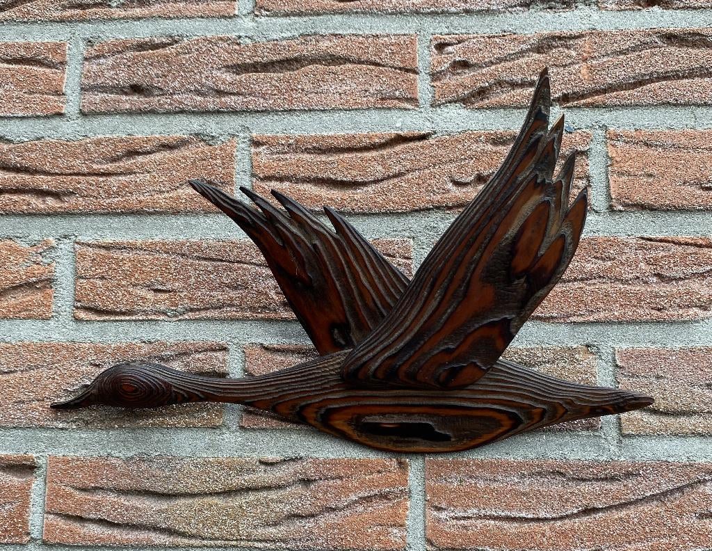 Leuke Wanddecoratie Vliegende Vogel - vintage retro design, Ophalen of Verzenden