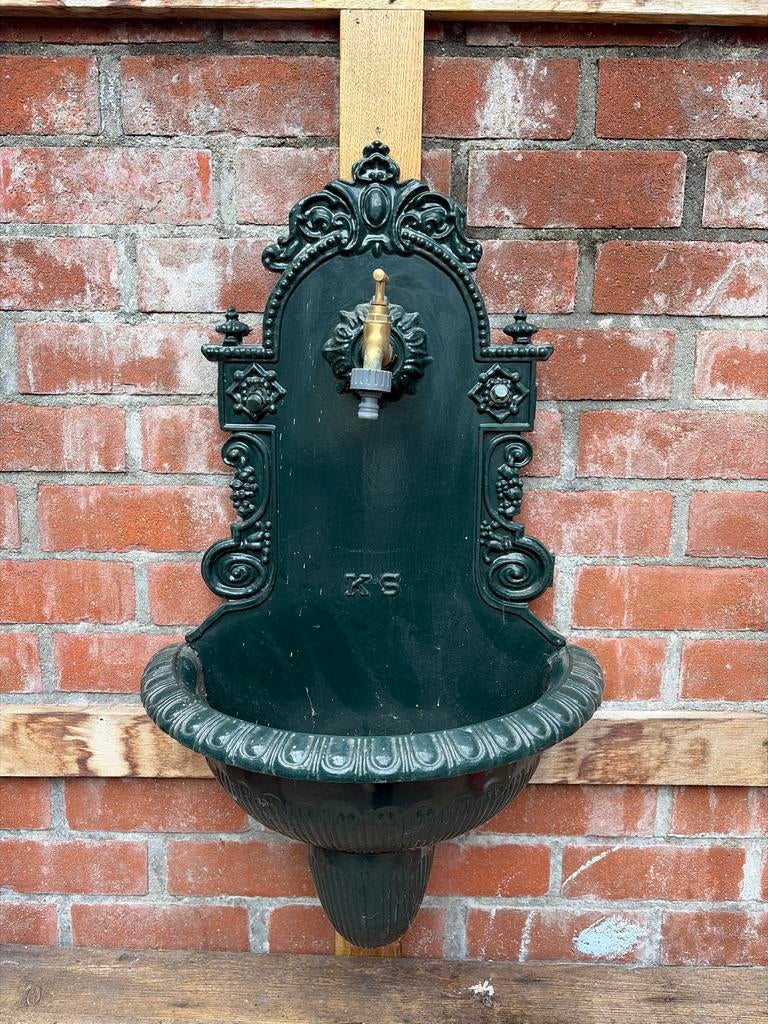 Antieke gietijzeren wasbak met kraan - Ouderwetse stijl, Ophalen of Verzenden