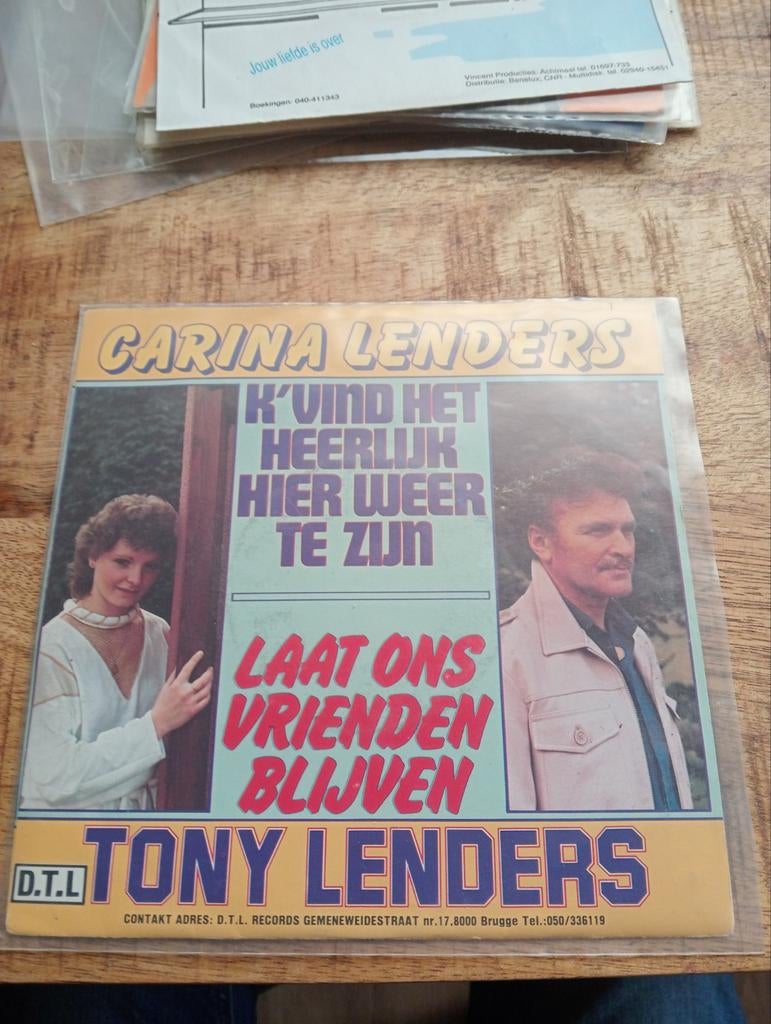 Carina lenders - k vind het heerlijk hier weer te zijn, Ophalen of Verzenden, Zo goed als nieuw, Overige formaten, Levenslied of Smartlap