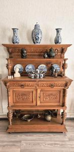 Antiek dressoir met opzet en veel snijwerk, Antiek en Kunst, Ophalen