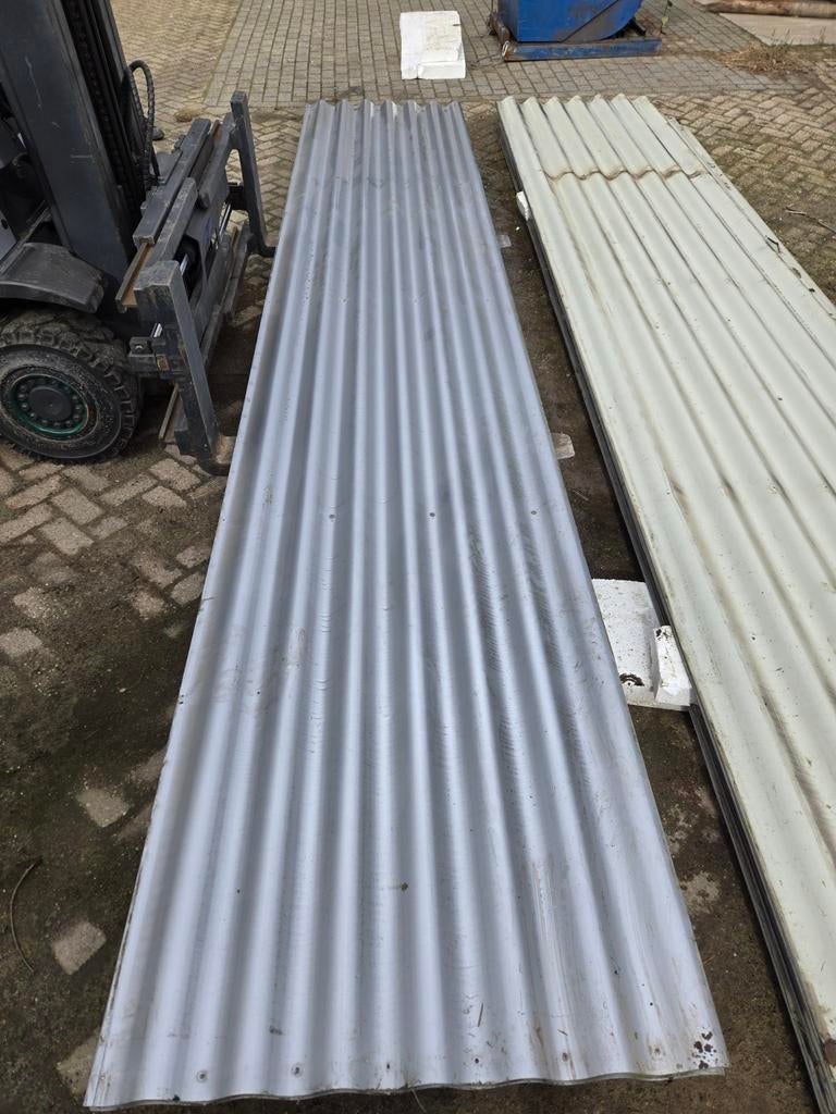 Stalen dak of wand platen, Doe-het-zelf en Verbouw, Dakpannen en Dakbedekking, Steen of Klei, Zwart, Ophalen of Verzenden, 15 m² of meer