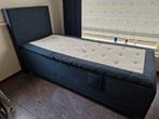 Elektrisch verstelbare Viking Boxspring 90x200 met hoofdbord, Ophalen, 90 cm, Eenpersoons, Blauw