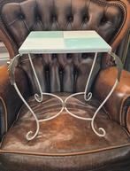 Elegant bijzettafeltje, Italiaans tafeltje, tegel tafeltje., Minder dan 45 cm, Minder dan 55 cm, Gebruikt, Ophalen of Verzenden