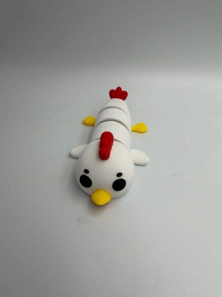 Flexibele kip, Sieraden, Tassen en Uiterlijk, Broches, Nieuw, Overige materialen, Wit, Ophalen of Verzenden