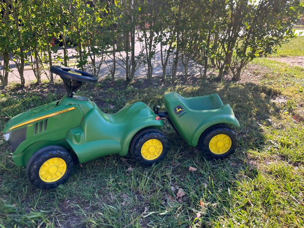 Rolly toys John Deere looptractor minitractor met kar, Ophalen, Zo goed als nieuw