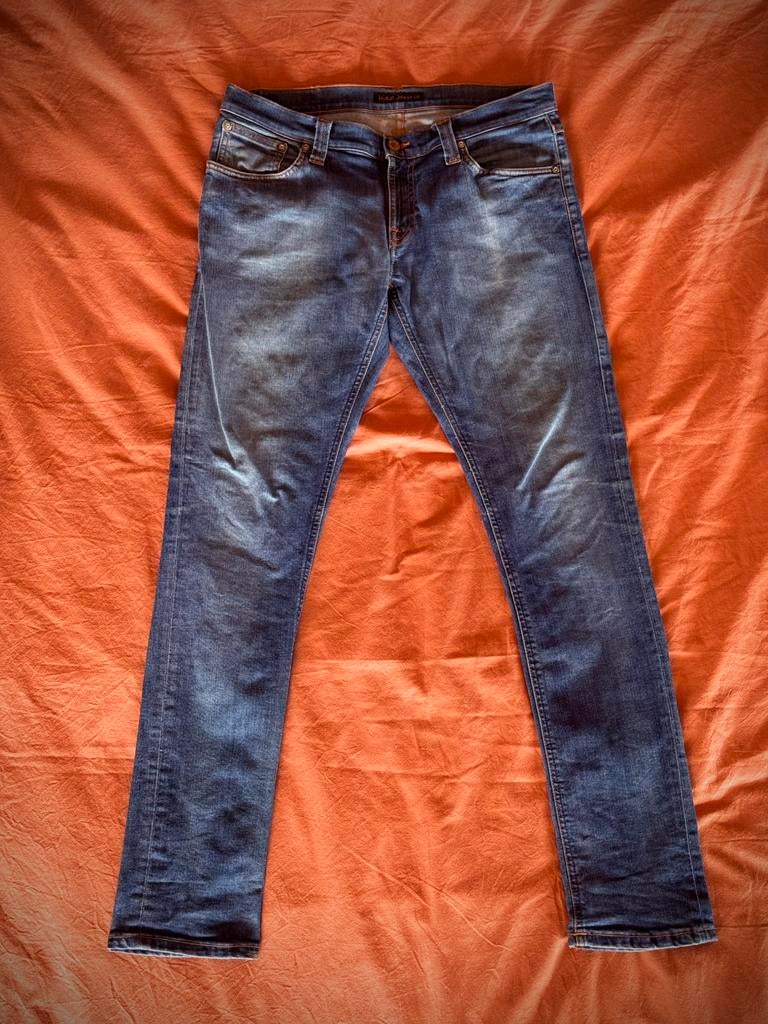 Nudie Jeans Tight Ling John W31 L32, Ophalen of Verzenden, Gedragen, Blauw, W32 (confectie 46) of kleiner