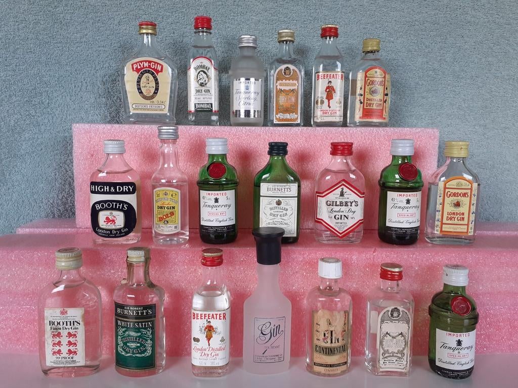 20  Gin Miniatuur Flesjes & andere formaten Dry Gin., Ophalen of Verzenden, Zo goed als nieuw
