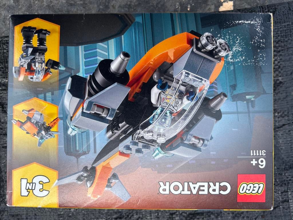 LEGO Creator 31111 Cyber Drone 3-in-1, Lego, Ophalen of Verzenden, Zo goed als nieuw, Compleet