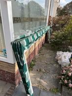Zonnescherm 3m breed handmatig, 150 tot 300 cm, Ophalen, Gebruikt, Knikarmscherm