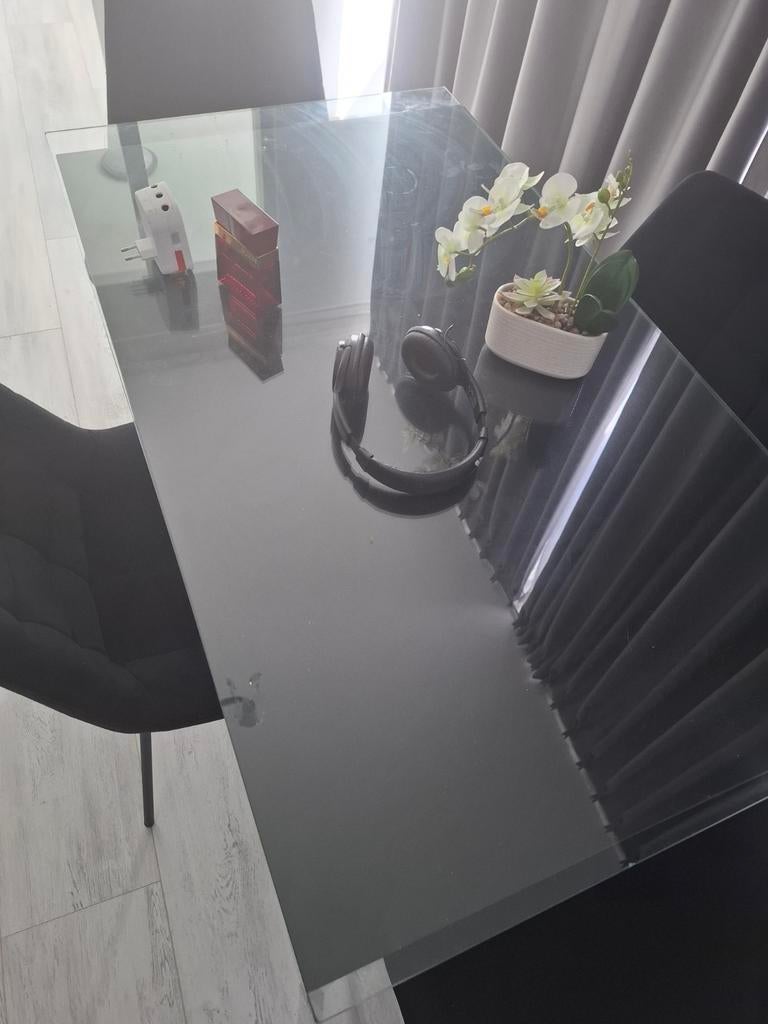 Gratis glazen beschermplaat voor tafel (118x67 cm), Gebruikt, 100 tot 150 cm, Glas, Rechthoekig