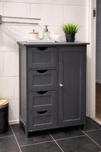 Moderne Grijze Badkamerkast met Lades, Huis en Inrichting, Badkamer | Badkamermeubels, Ophalen, (Half)hoge kast, 100 tot 150 cm