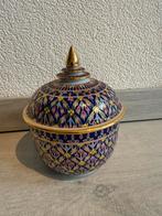 Vintage Thaise Benjarong Porseleinen Pot met Deksel, Ophalen of Verzenden