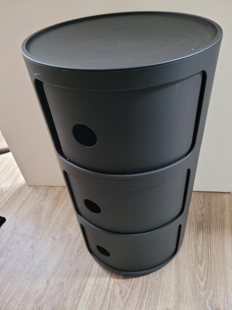 Kartell Componibili Kastje 3 Compartimenten, Zwart, Huis en Inrichting, Ophalen, Zo goed als nieuw