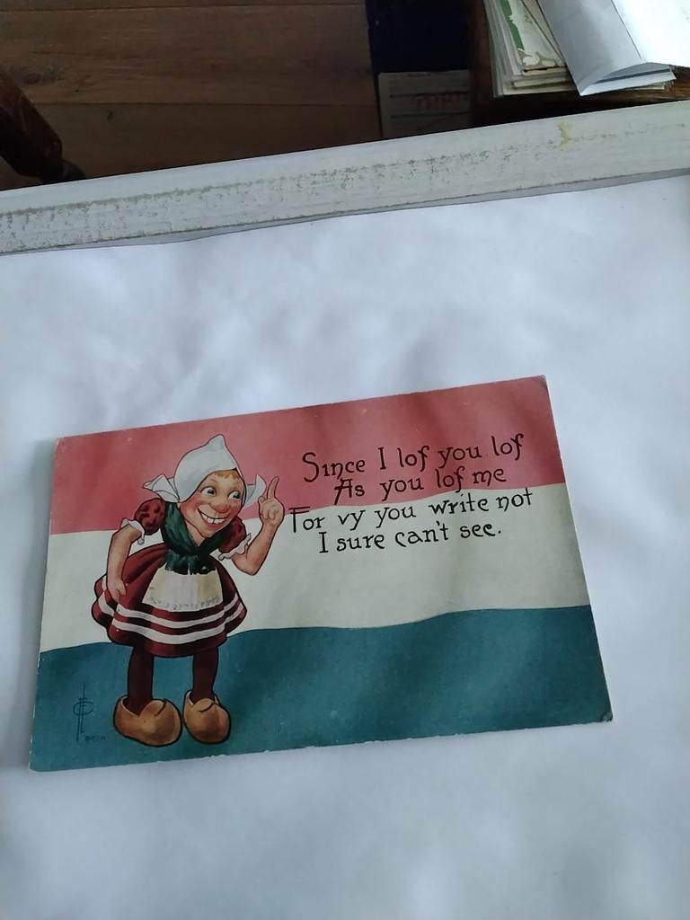 BOERINNETJE  OP KLOMPEN / SINCE I LOF YOU..., Verzamelen, Ophalen of Verzenden, Voor 1920, Overige thema's