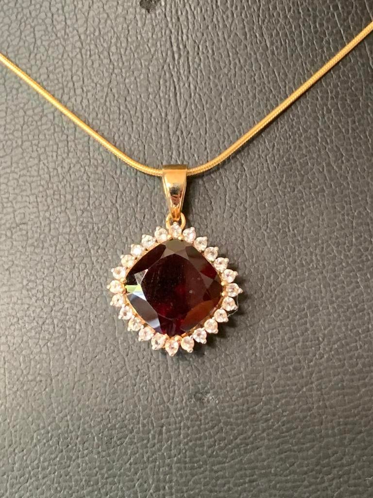 Granaat topaas hanger beschermt succes power uniek SALE, Sieraden, Tassen en Uiterlijk, Kettingen, Nieuw, Ophalen of Verzenden