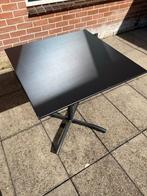 Zwarte tuintafel 70 x 70 cm, Ophalen, Gebruikt, Vierkant