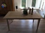 Licht eiken tafel 90-180, Ophalen, Eikenhout, 50 tot 100 cm, Zo goed als nieuw