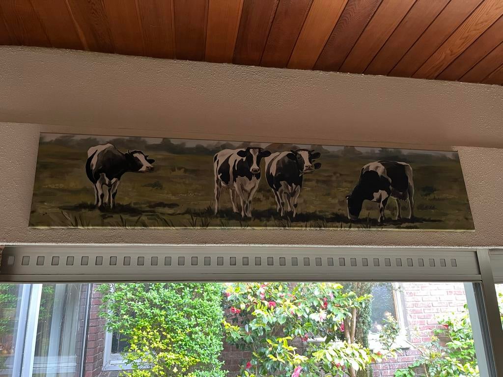 2 schilderijen met koeien, Antiek en Kunst, Ophalen