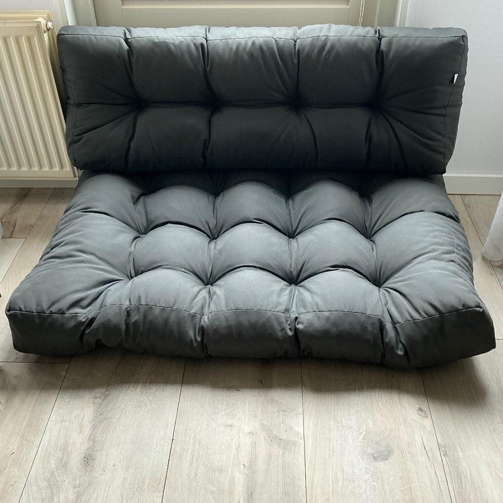 Aangeboden Palletkussens antraciet zgan, Ophalen, Zo goed als nieuw