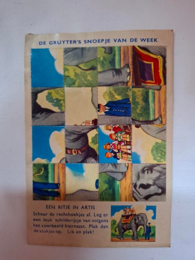 De Gruyter's snoepje van de week een ritje in Artis, Verzamelen, Merken en Reclamevoorwerpen, Ophalen of Verzenden, Zo goed als nieuw