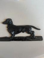 Teckel wanddecoratie metaal zwart 23x13 cm, Ophalen of Verzenden, Gebruikt