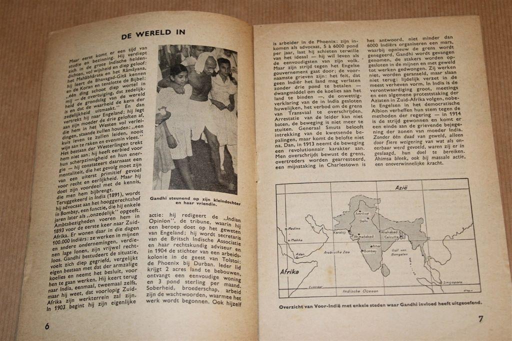 Gandhi [1947] — Vintage Verslag van zijn Vredestocht India, Ophalen of Verzenden, Gelezen, Overige onderwerpen, Achtergrond en Informatie