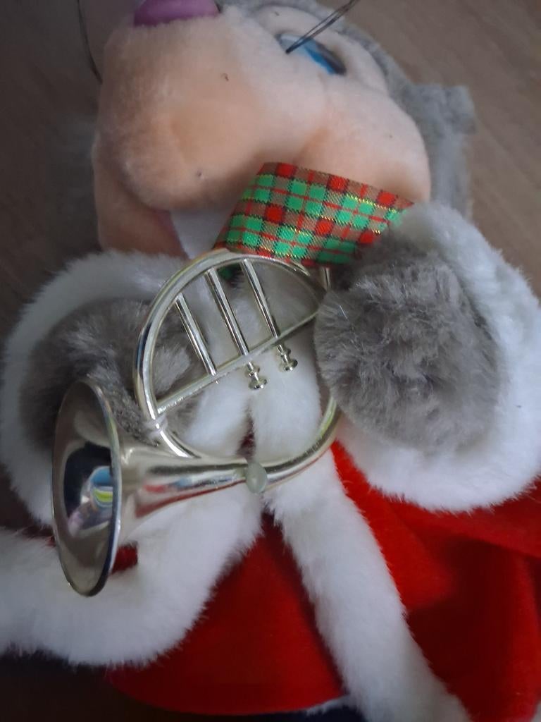 Kerstmuis met saxofoon, Ophalen of Verzenden, Gebruikt