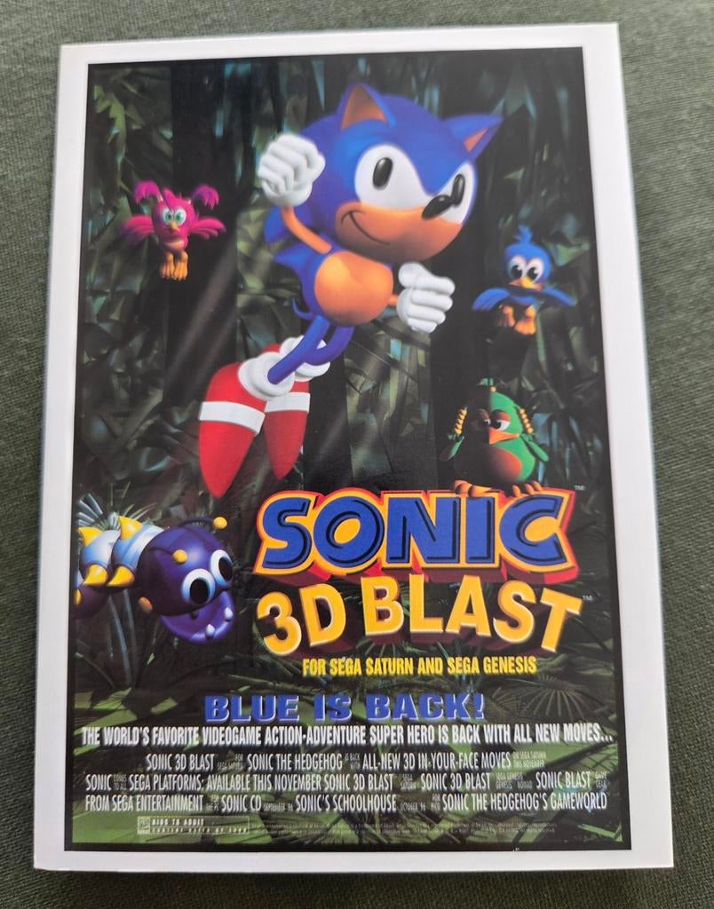 Sonic 3D Blast - 1996, Verzamelen, Ansichtkaarten | Themakaarten, Verzenden, 1980 tot heden, Ongelopen, Overige thema's