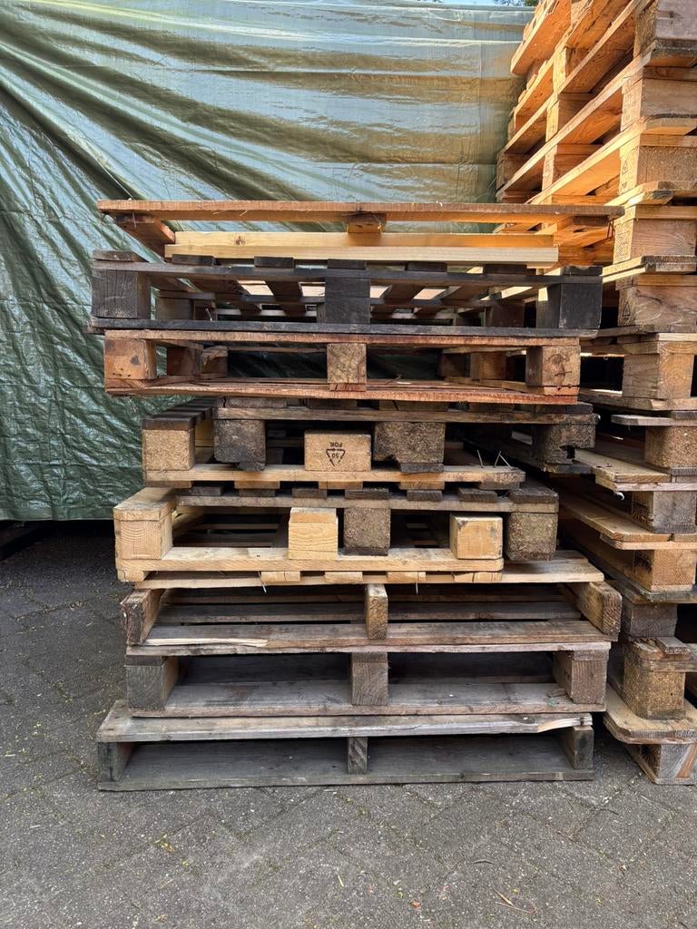 Buitenbeentjes pallets, Ophalen, Gebruikt, 50 mm of meer, Pallet