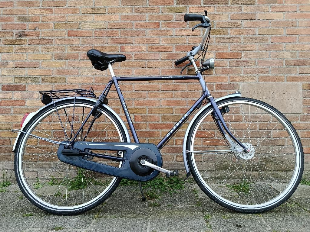 Herenfiets Gazelle met 7 versnellingen,AXA slot,verlichting, Ophalen, Versnellingen, Zo goed als nieuw, 57 tot 61 cm