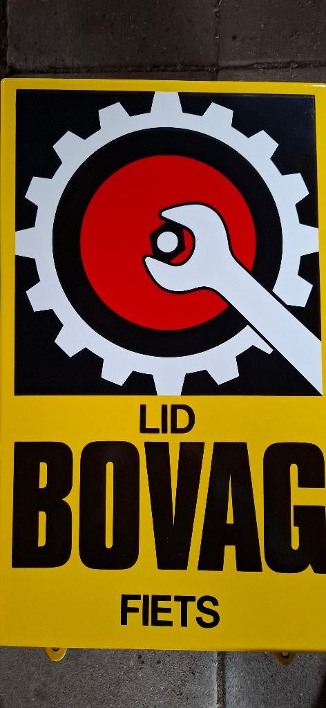 Bovag emaille bord, Ophalen of Verzenden, Zo goed als nieuw, Reclamebord