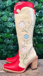 prachtige vintage flowerlaarzen van Sendra maat 40