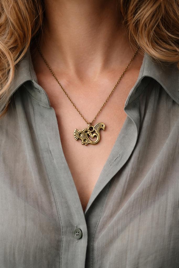 Kalevala Koru Viking hanger bronzen talisman, Ophalen of Verzenden, Zo goed als nieuw