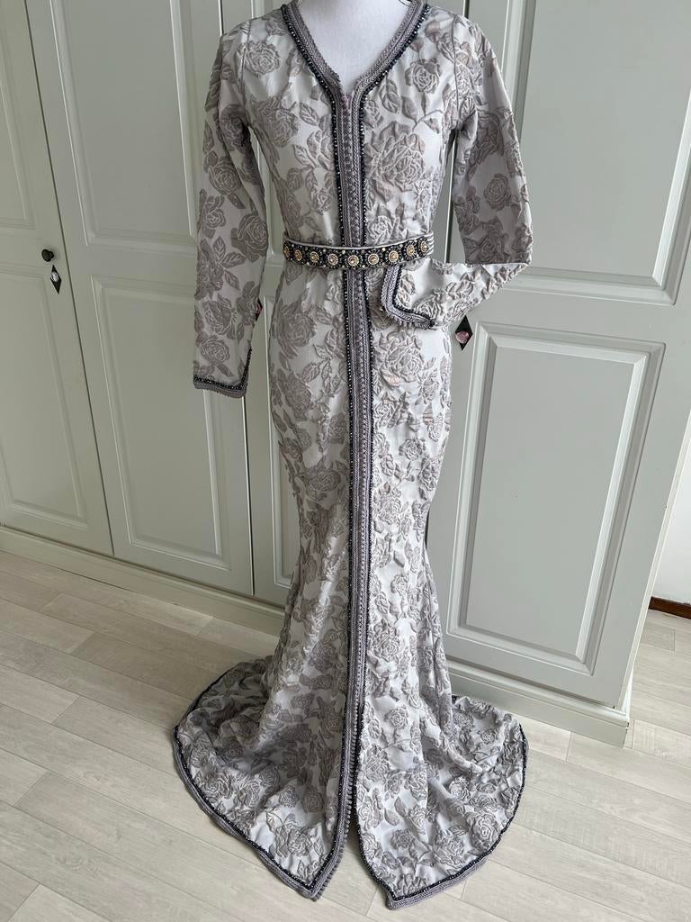 Marokkaanse jurk caftan takshita takchita jelaba djellaba, Overige typen, Blauw, Ophalen of Verzenden, Zo goed als nieuw