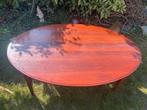 Massief houten ovale eettafel, gelakt, Huis en Inrichting, Tafels | Eettafels, Ophalen, Gebruikt, 100 tot 150 cm, Klassiek