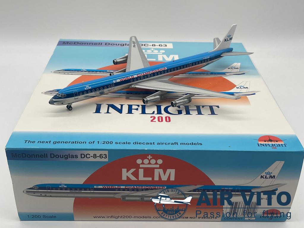 KLM DC8 World Champion inflight200 1:200 diecast schaalmodel, Verzamelen, Schaalmodel, Ophalen of Verzenden, Operations@airvito.com