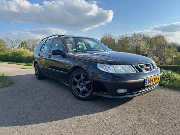 Saab 9-5 2.3 T Estate AUT 2001 Zwart, Auto's, Saab, Particulier, Saab 9-5, Benzine, E, Stationwagon, Automaat, Geïmporteerd, Zwart