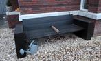 Steigerhouten tuinbank 3p incl beits, Ophalen, Gebruikt, Hout
