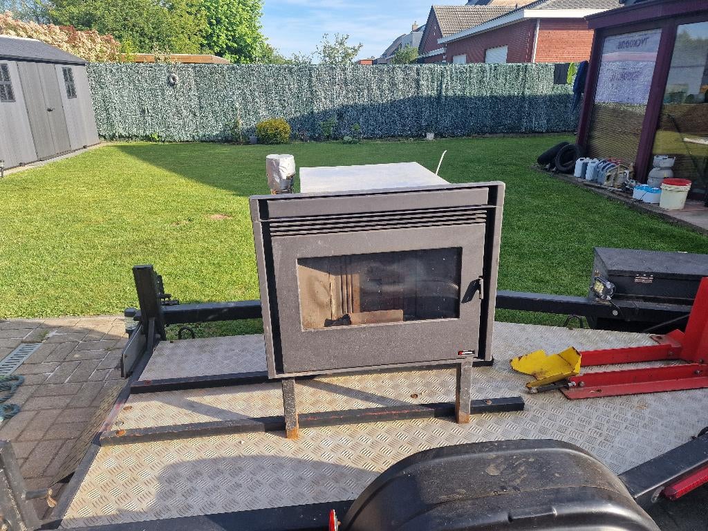 Pelletkachel, Huis en Inrichting, Kachels, Ophalen, Gebruikt, Overige brandstoffen, Inbouw