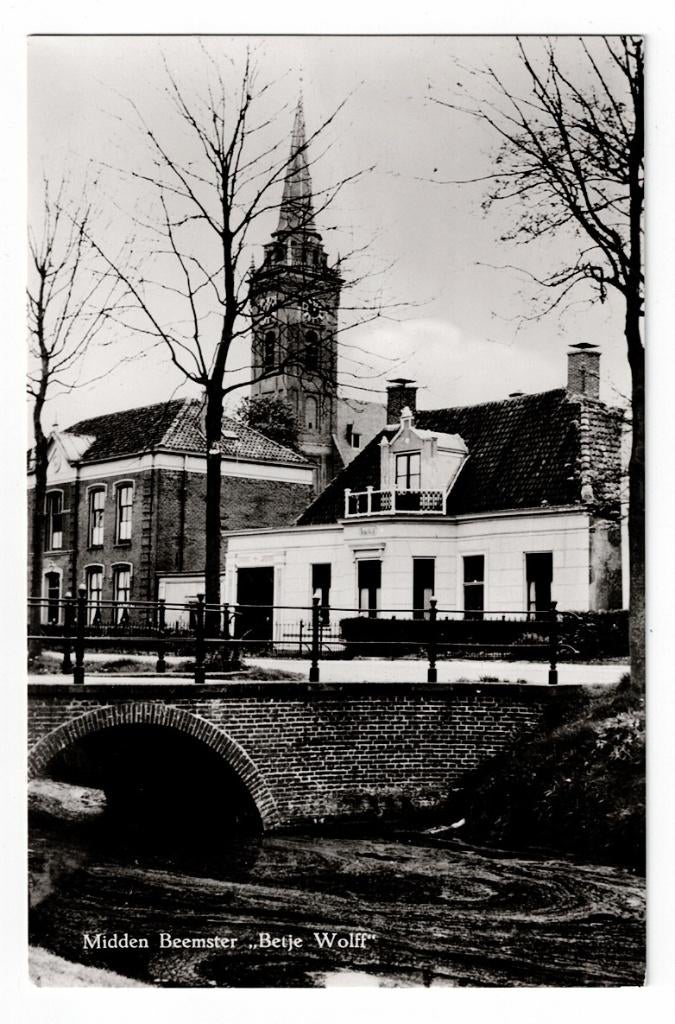 Midden Beemster. Fotokaart van "Betje Wolff"., Ophalen of Verzenden, Ongelopen, Noord-Holland