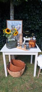 Klein brocante vintage tafeltje, bureautje, witte tafel, Ophalen, Gebruikt, Vintage, Nvt