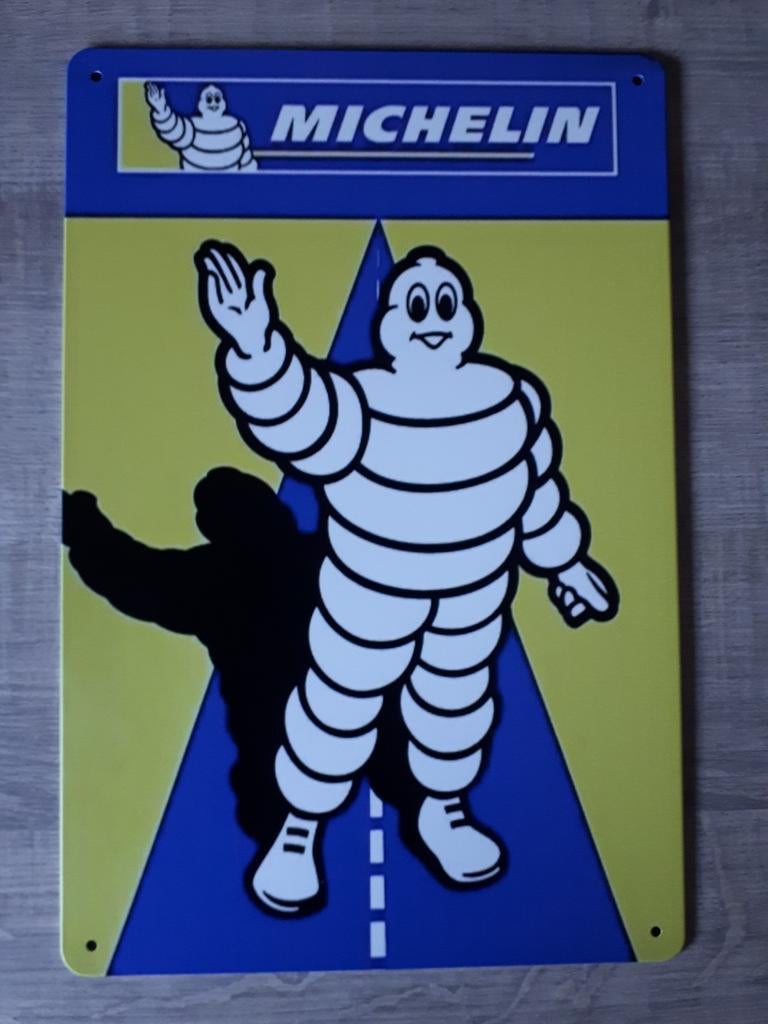 Michelin 20x30 cm Metalen Reclamebord, Verzamelen, Ophalen of Verzenden, Nieuw, Reclamebord
