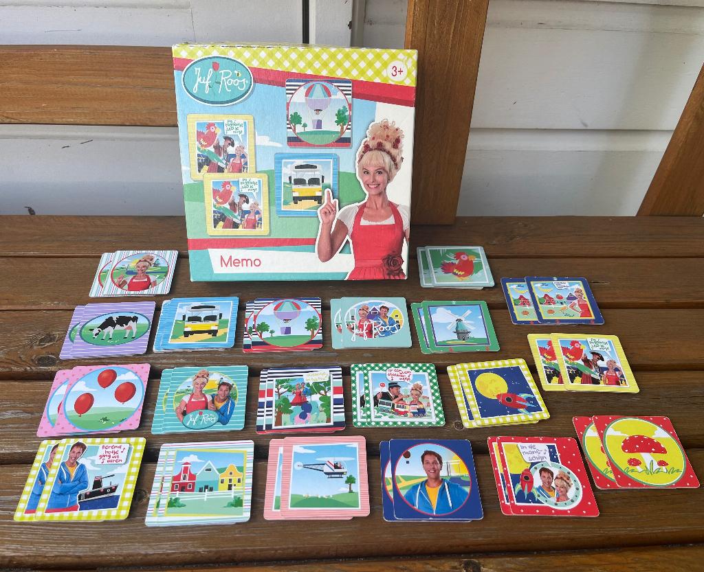 Juf Roos memo memory gezelschapsspel kinderen, Ophalen of Verzenden, Gebruikt