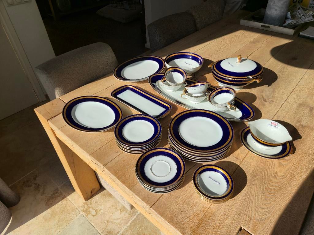 Rosenthal Kobaltblauw Gouden Servies - Compleet Set, Antiek en Kunst, Antiek | Servies compleet, Ophalen