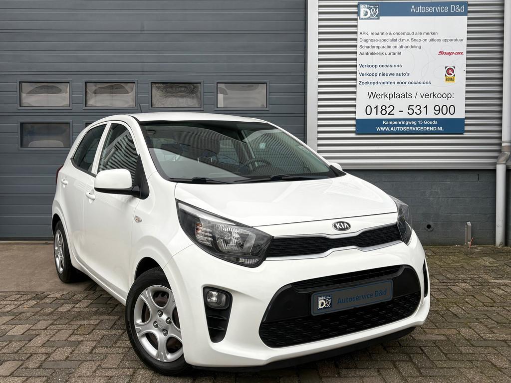 Kia Picanto 1.0 CVVT EconomyPlusLine 2018|Airco|Bluetooth|NA, Voorwielaandrijving, Stof, Gebruikt, Wit