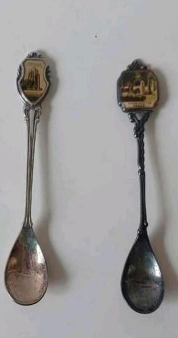 2 vintage theelepeltjes Zierikzee en Vaals Theelepel, Ophalen of Verzenden