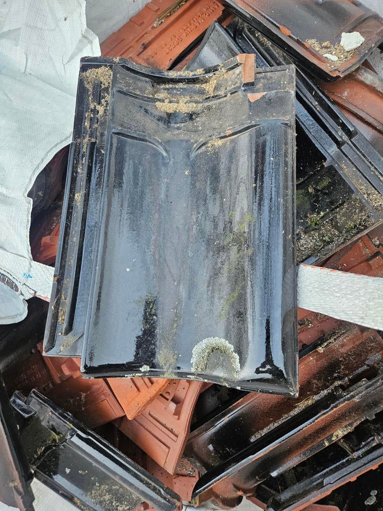 Dakpannen geglazuurde zwart, Ophalen of Verzenden