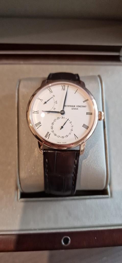 Frederique Constant FC-723X3S4/6 full set, Overige merken, Leer, Staal, Polshorloge