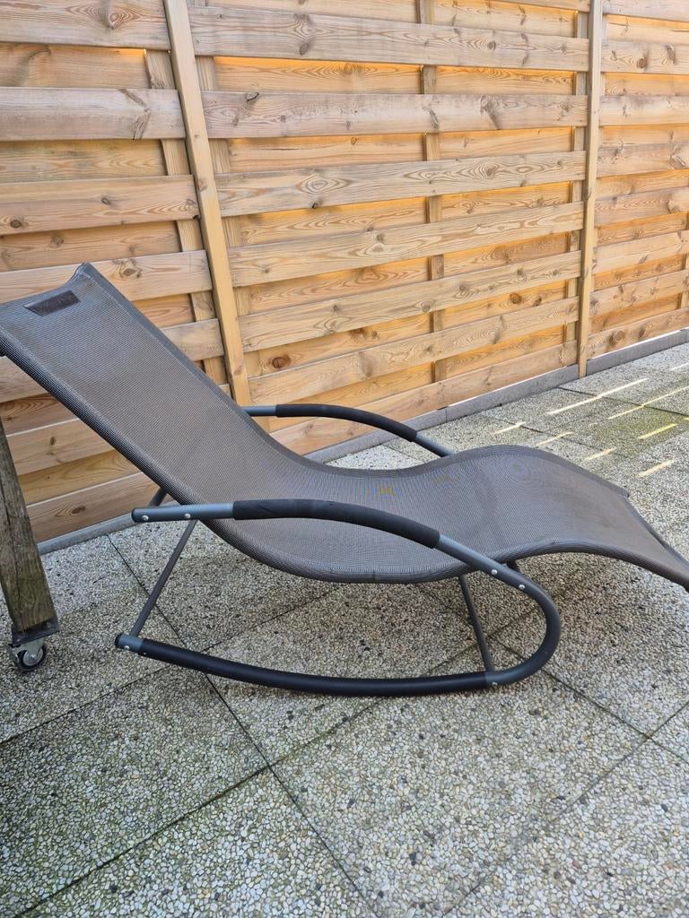 Grijs ligstoel, Ophalen of Verzenden, Aluminium